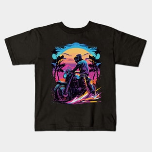 motorcycle ride Kids T-Shirt